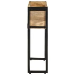 Jardinière 60x20x68 Cm Bois De Manguier Brut -AMSCAN Soldes Magasin jardiniere 60x20x68 cm bois de manguier brut 3666722345965 955830