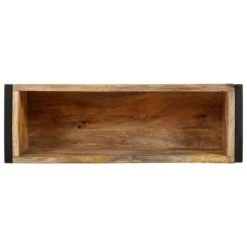 Jardinière 60x20x68 Cm Bois De Manguier Brut -AMSCAN Soldes Magasin jardiniere 60x20x68 cm bois de manguier brut 3666722345965 955831