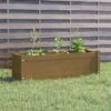 Jardinière D'extérieur Marron Miel 100x31x31 Cm Bois De Pin