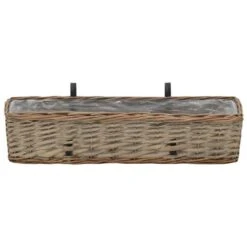 Jardinière De Balcon 2 Pcs Osier Avec Doublure En PE 60 Cm -AMSCAN Soldes Magasin jardiniere de balcon 2 pcs osier avec doublure en pe 60 cm 3666722506021 615993