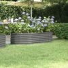 Jardinière De Jardin Acier Enduit De Poudre 152x80x36 Cm Gris