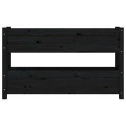 Jardinière Noir 112x25x66 Cm Bois Massif De Pin -AMSCAN Soldes Magasin jardiniere noir 112x25x66 cm bois massif de pin 3666722898454 1487595