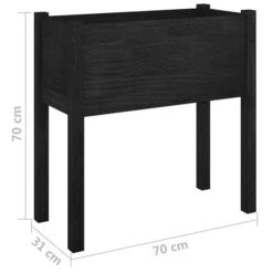 Jardinière Noir 70x31x70 Cm Bois De Pin Massif -AMSCAN Soldes Magasin jardiniere noir 70x31x70 cm bois de pin massif 3666722147736 1269697