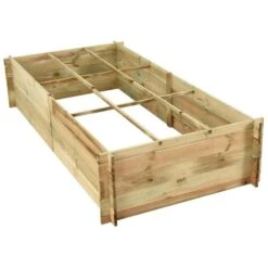 Jardinière Pour Légumes Bois De Pin Imprégné 197x100x40 Cm -AMSCAN Soldes Magasin jardiniere pour legumes bois de pin impregne 197x100x40 cm 3666722486163 703097