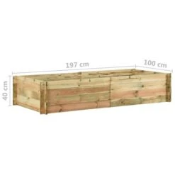 Jardinière Pour Légumes Bois De Pin Imprégné 197x100x40 Cm -AMSCAN Soldes Magasin jardiniere pour legumes bois de pin impregne 197x100x40 cm 3666722486163 703100