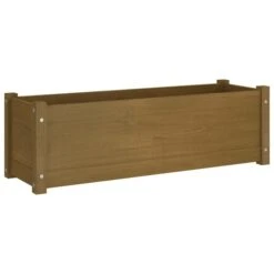 Jardinières 2 Pcs Marron Miel 100x31x31 Cm Bois De Pin Massif -AMSCAN Soldes Magasin jardinieres 2 pcs marron miel 100x31x31 cm bois de pin massif 3666722143974 1302665