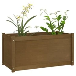 Jardinières 2 Pcs Marron Miel 100x50x50 Cm Bois De Pin Massif -AMSCAN Soldes Magasin jardinieres 2 pcs marron miel 100x50x50 cm bois de pin massif 3666722747615 1417642