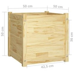 Jardinières D'extérieur 2 Pcs 50x50x50 Cm Bois De Pin Massif -AMSCAN Soldes Magasin jardinieres d exterieur 2 pcs 50x50x50 cm bois de pin massif 3666722122948 1352028