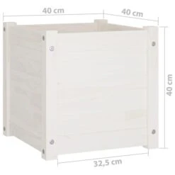 Jardinières D'extérieur 2 Pcs Blanc 40x40x40 Cm Bois De Pin -AMSCAN Soldes Magasin jardinieres d exterieur 2 pcs blanc 40x40x40 cm bois de pin 3666722840651 1451211