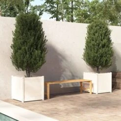 Jardinières D'extérieur 2 Pcs Blanc 60x60x60 Cm Bois De Pin -AMSCAN Soldes Magasin jardinieres d exterieur 2 pcs blanc 60x60x60 cm bois de pin 3666722122900 1352054