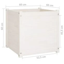 Jardinières D'extérieur 2 Pcs Blanc 60x60x60 Cm Bois De Pin -AMSCAN Soldes Magasin jardinieres d exterieur 2 pcs blanc 60x60x60 cm bois de pin 3666722122900 1352062