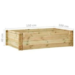 Lit Surélevé 150x100x40 Cm Bois Imprégné -AMSCAN Soldes Magasin lit sureleve 150x100x40 cm bois impregne 3666722458061 768548