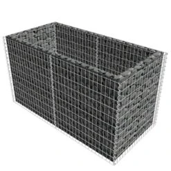 Lit Surélevé à Gabion Acier 180 X 90 X 100 Cm Argenté -AMSCAN Soldes Magasin lit sureleve a gabion acier 180 x 90 x 100 cm argente 3666722506144 615882
