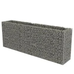 Lit Surélevé à Gabion Acier Galvanisé 270x50x100 Cm -AMSCAN Soldes Magasin lit sureleve a gabion acier galvanise 270x50x100 cm 3666722506076 615942
