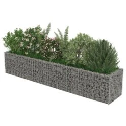 Lit Surélevé à Gabion Acier Galvanisé 270x50x50 Cm -AMSCAN Soldes Magasin lit sureleve a gabion acier galvanise 270x50x50 cm 3666722506373 615689