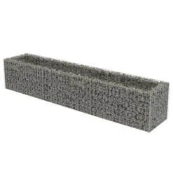 Lit Surélevé à Gabion Acier Galvanisé 270x50x50 Cm -AMSCAN Soldes Magasin lit sureleve a gabion acier galvanise 270x50x50 cm 3666722506373 615690