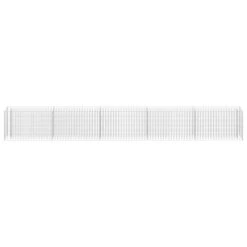 Lit Surélevé à Gabion Acier Galvanisé 450x30x60 Cm -AMSCAN Soldes Magasin lit sureleve a gabion acier galvanise 450x30x60 cm 3666722506274 615778