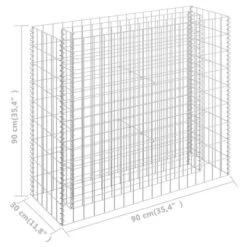 Lit Surélevé à Gabion Acier Galvanisé 90x30x90 Cm -AMSCAN Soldes Magasin lit sureleve a gabion acier galvanise 90x30x90 cm 3666722468886 733097