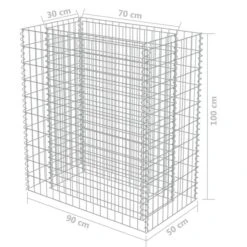 Lit Surélevé à Gabion Acier Galvanisé 90x50x100 Cm -AMSCAN Soldes Magasin lit sureleve a gabion acier galvanise 90x50x100 cm 3666722506342 615726