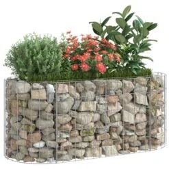 Lit Surélevé à Gabion Fer Galvanisé 120x50x50 Cm -AMSCAN Soldes Magasin lit sureleve a gabion fer galvanise 120x50x50 cm 3666722873734 1473551
