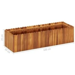Lit Surélevé De Jardin 100x30x25 Cm Bois Massif D'acacia -AMSCAN Soldes Magasin lit sureleve de jardin 100x30x25 cm bois massif d acacia 3666722242967 1103005