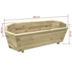Lit Surélevé De Jardin 100x40x31 Cm Bois De Pin Imprégné -AMSCAN Soldes Magasin lit sureleve de jardin 100x40x31 cm bois de pin impregne 3666722438421 804345