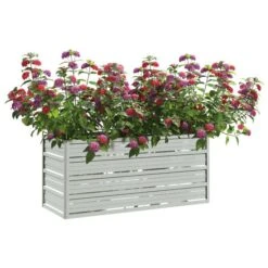 Lit Surélevé De Jardin 100x40x45 Cm Acier Galvanisé Argenté -AMSCAN Soldes Magasin lit sureleve de jardin 100x40x45 cm acier galvanise argente 3666722161015 1239707