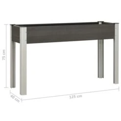 Lit Surélevé De Jardin 125x40x75 Cm WPC Gris -AMSCAN Soldes Magasin lit sureleve de jardin 125x40x75 cm wpc gris 3666722473002 727271