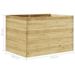 Lit Surélevé De Jardin 150x100x97 Cm Bois De Pin Imprégné -AMSCAN Soldes Magasin lit sureleve de jardin 150x100x97 cm bois de pin impregne 8719883813288 983881
