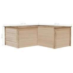Lit Surélevé De Jardin 197x197x80 Cm Bois De Pin Massif -AMSCAN Soldes Magasin lit sureleve de jardin 197x197x80 cm bois de pin massif 8718475717058 1405453