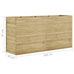 Lit Surélevé De Jardin 200x50x97 Cm Bois De Pin Imprégné -AMSCAN Soldes Magasin lit sureleve de jardin 200x50x97 cm bois de pin impregne 8719883813295 1067727