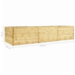 Lit Surélevé De Jardin 450x100x96 Cm Bois De Pin Imprégné 19 Mm -AMSCAN Soldes Magasin lit sureleve de jardin 450x100x96 cm bois de pin impregne 19 mm 8719883861869 983789