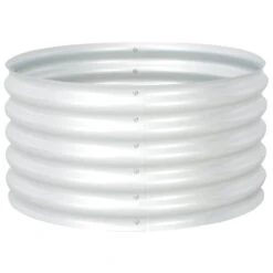 Lit Surélevé De Jardin 80x80x44 Cm Acier Galvanisé Argenté