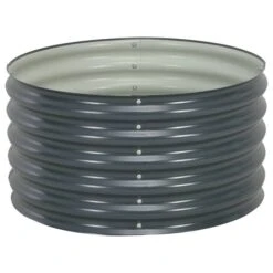 Lit Surélevé De Jardin 80x80x44 Cm Acier Galvanisé Gris