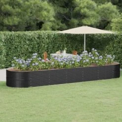 Lit Surélevé De Jardin Acier Enduit De Poudre Anthracite 2