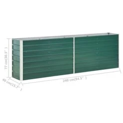 Lit Surélevé De Jardin Acier Galvanisé 240x40x77 Cm Vert -AMSCAN Soldes Magasin lit sureleve de jardin acier galvanise 240x40x77 cm vert 3666722323086 982655