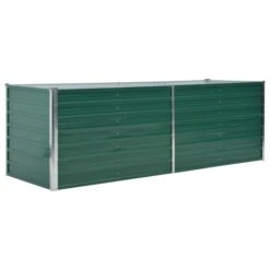Lit Surélevé De Jardin Acier Galvanisé 240x80x77 Cm Vert -AMSCAN Soldes Magasin lit sureleve de jardin acier galvanise 240x80x77 cm vert 3666722326186 979390