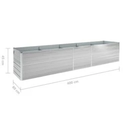 Lit Surélevé De Jardin Acier Galvanisé 400x80x45 Cm Gris -AMSCAN Soldes Magasin lit sureleve de jardin acier galvanise 400x80x45 cm gris 3666722747974 982709