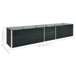 Lit Surélevé De Jardin Acier Galvanisé 400x80x77 Cm Anthracite -AMSCAN Soldes Magasin lit sureleve de jardin acier galvanise 400x80x77 cm anthracite 3666722322959 982745