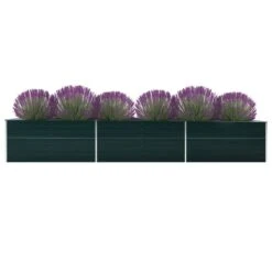 Lit Surélevé De Jardin Acier Galvanisé 480x80x77 Cm Vert