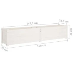 Lit Surélevé De Jardin Blanc 150x31x31 Cm Bois De Sapin Massif -AMSCAN Soldes Magasin lit sureleve de jardin blanc 150x31x31 cm bois de sapin massif 3666722151924 1259768