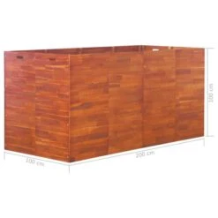 Lit Surélevé De Jardin Bois D'acacia 200x100x100 Cm -AMSCAN Soldes Magasin lit sureleve de jardin bois d acacia 200x100x100 cm 8718475614104 1362106