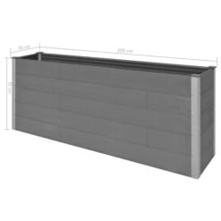 Lit Surélevé De Jardin Gris 200x50x91 Cm WPC -AMSCAN Soldes Magasin lit sureleve de jardin gris 200x50x91 cm wpc 3666722324786 980660