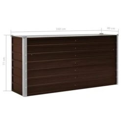 Lit Surélevé De Jardin Marron 160x40x77 Cm Acier Galvanisé -AMSCAN Soldes Magasin lit sureleve de jardin marron 160x40x77 cm acier galvanise 3666722314466 990977