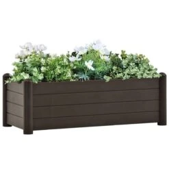 Lit Surélevé De Jardin PP Moka 100x43x35 Cm
