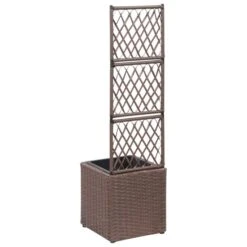 Lit Surélevé Treillis 1 Pot 30x30x107 Cm Résine Tressée Marron -AMSCAN Soldes Magasin lit sureleve treillis 1 pot 30x30x107 cm resine tressee marron 3666722323413 982320