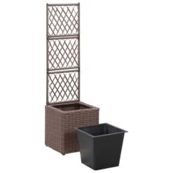 Lit Surélevé Treillis 1 Pot 30x30x107 Cm Résine Tressée Marron -AMSCAN Soldes Magasin lit sureleve treillis 1 pot 30x30x107 cm resine tressee marron 3666722323413 982321