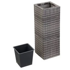 Lits Surélevés De Jardin 3 Pcs Résine Tressée Gris -AMSCAN Soldes Magasin lits sureleves de jardin 3 pcs resine tressee gris 3666722323475 982282