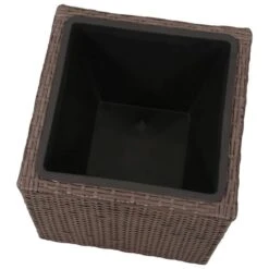 Lits Surélevés De Jardin 3 Pcs Résine Tressée Marron 2 -AMSCAN Soldes Magasin lits sureleves de jardin 3 pcs resine tressee marron 3666722331722 973496