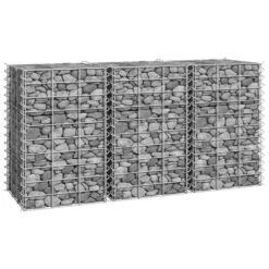 Lits Surélevés En Gabions 3 Pcs 30x30x50 Cm Fer